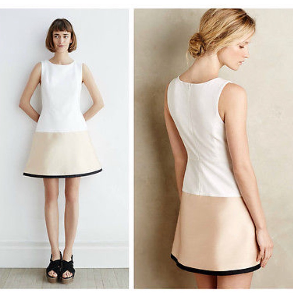 Anthropologie Gold Dipped Mini Dress - image 3